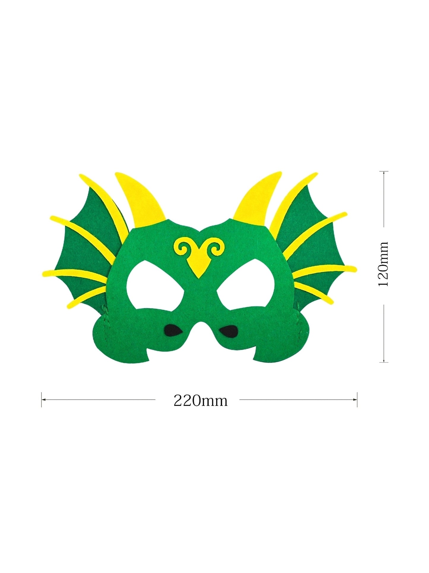 Kids Costume Dinosaur Green Dragon Dinosaur Wing Polka Dot Mask Halloween Green