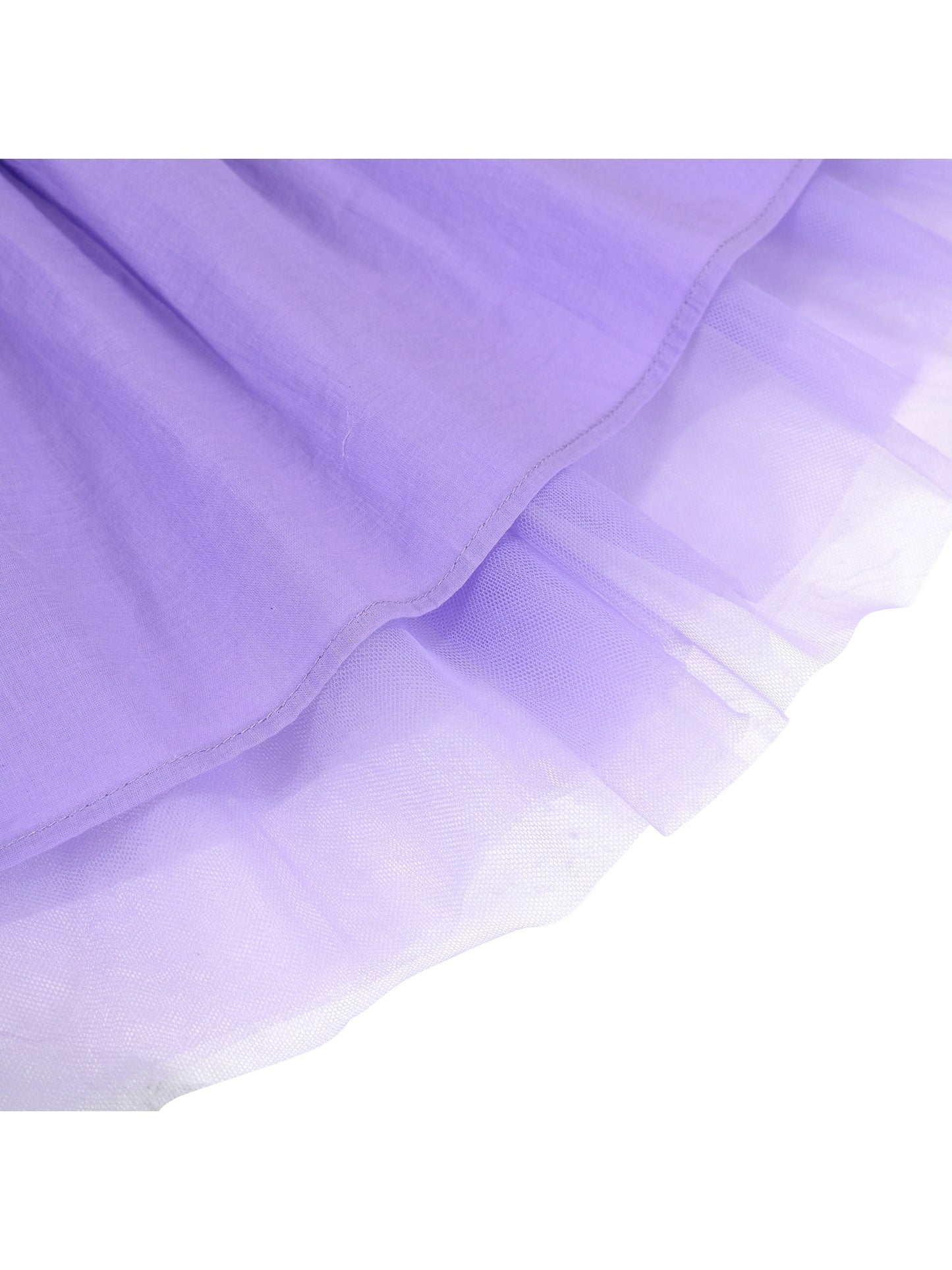 Girls Dress Rainbow Colorful Tulle Skirt Long Sleeve Holiday Party Purple