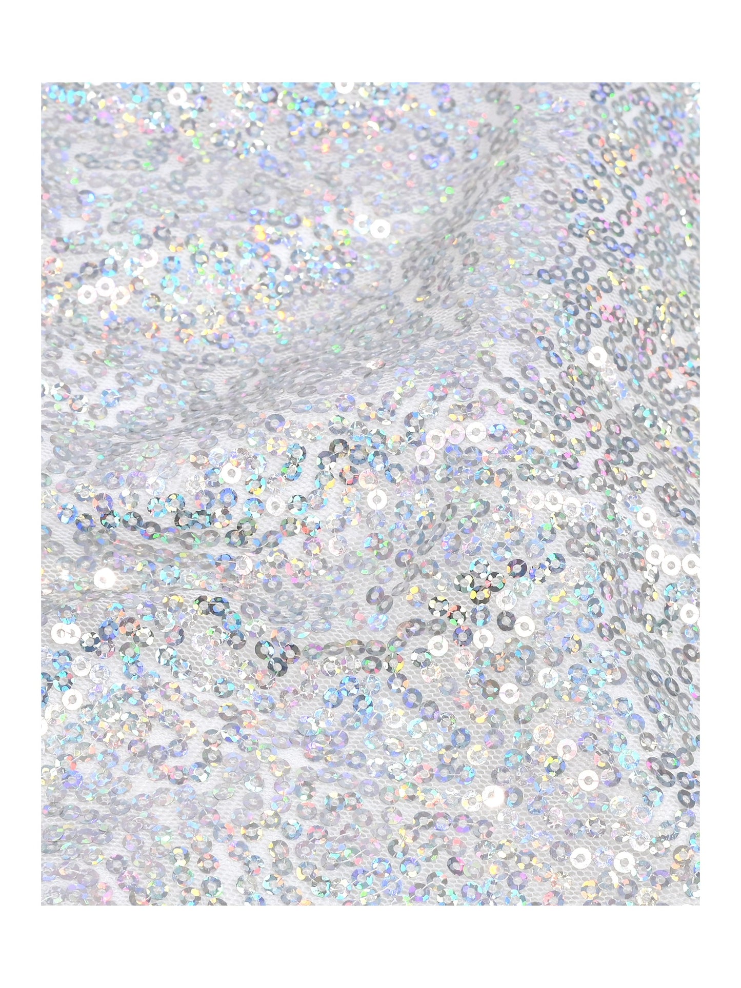 Girl Shorts Silver Sparkle Sequin Mid Waist Elastic Show Dance Party Silver