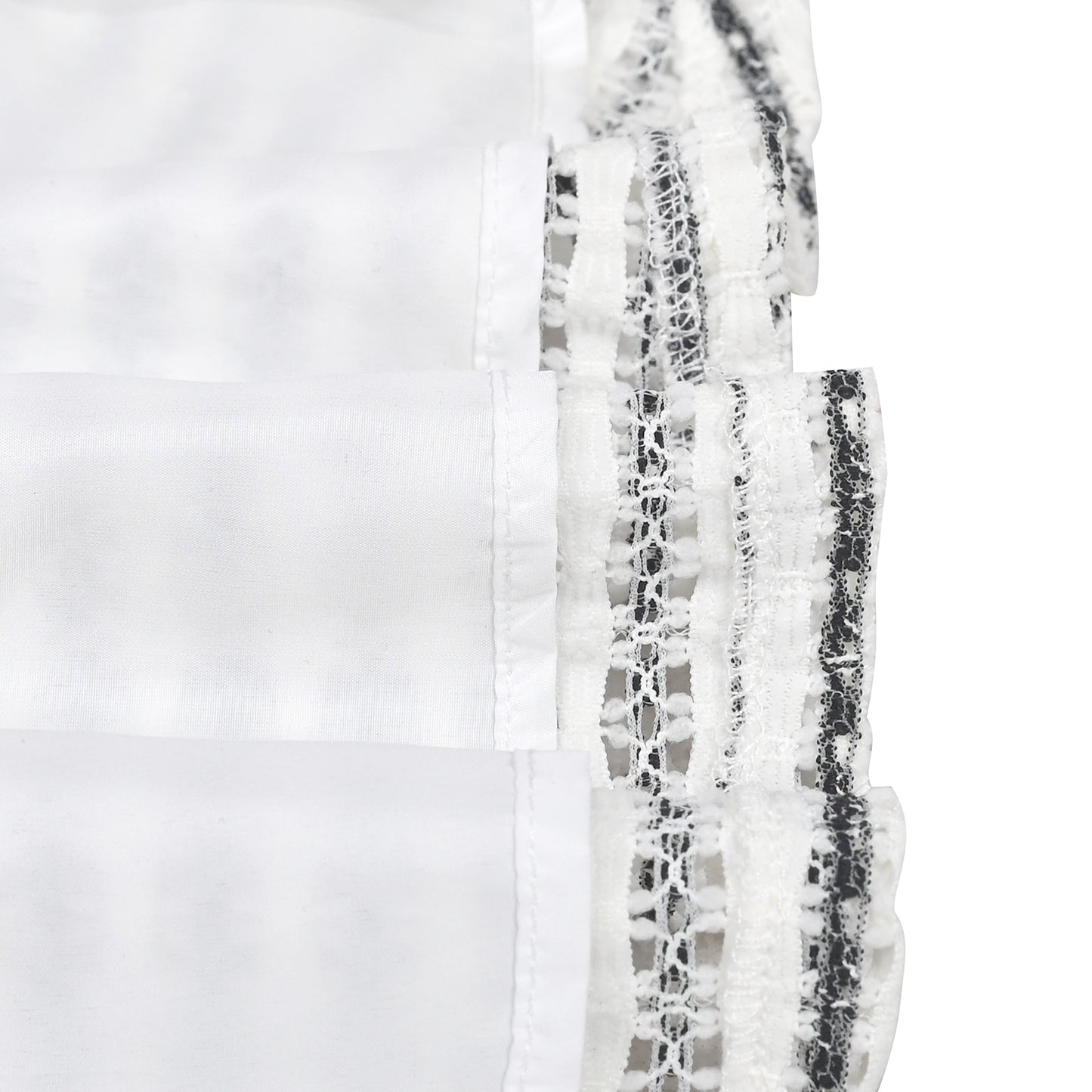 Girls Dress Striped Crochet Tweed Lace Trim Bow Sleeveless Summer Holiday Casual White