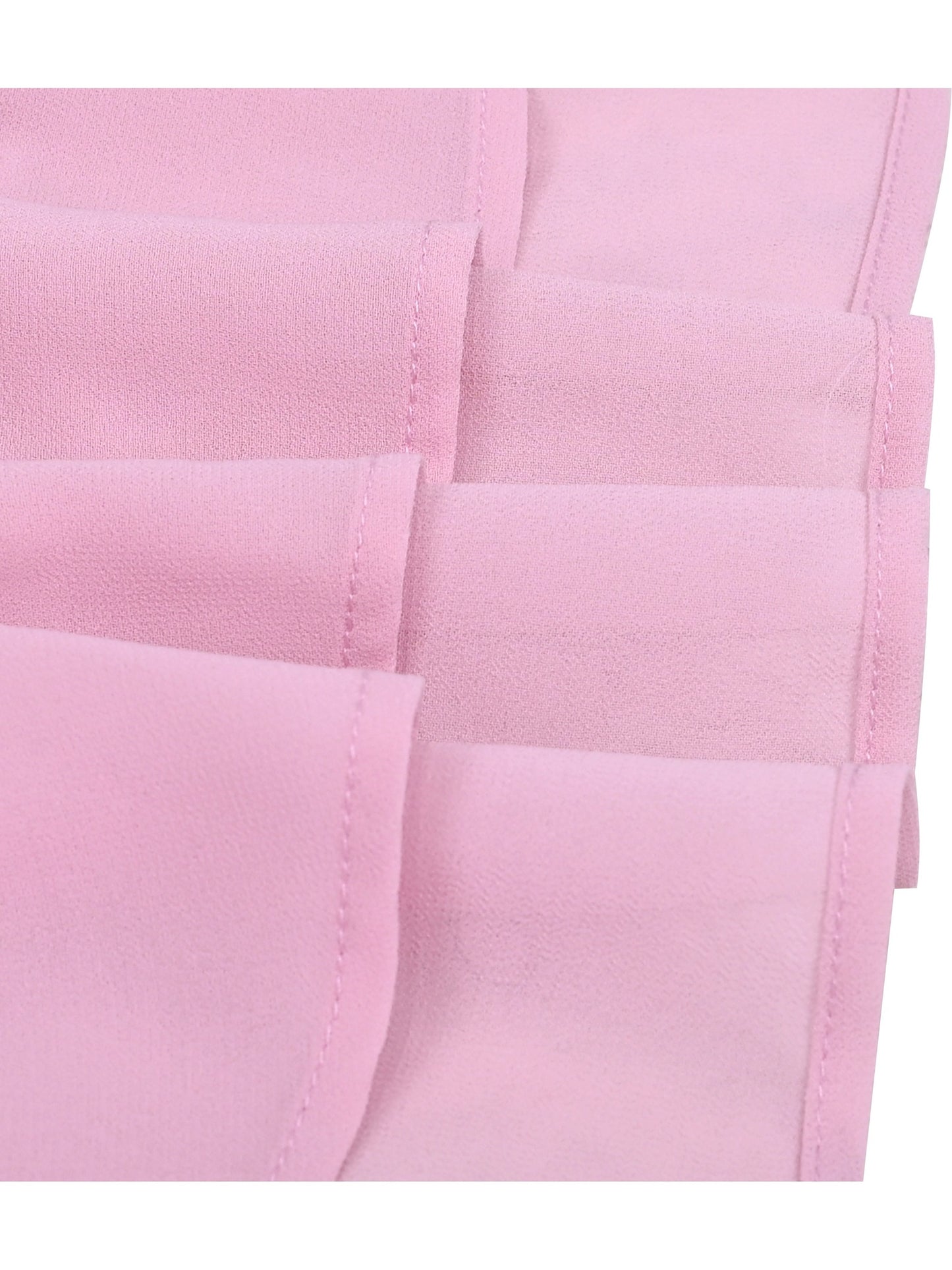 Girls Dress Lace to Chiffon Striped Black White Tied Waist Pink
