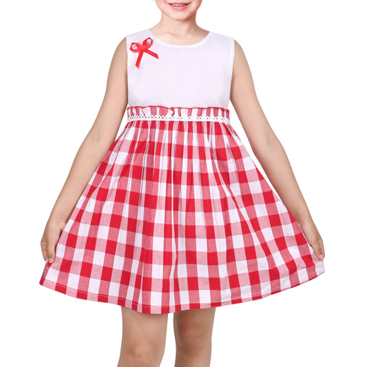 Girls Dress St Patrick Shamrock Irish Holiday Gingham Sundress Daily Red