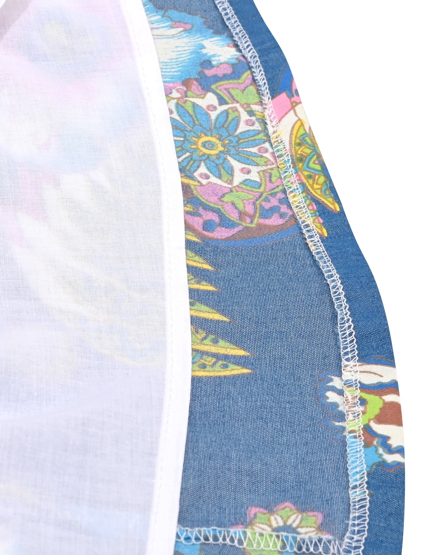 Girls Sleeveless Floral Print Cotton Dress Blue Casual Summer Dresses Blue