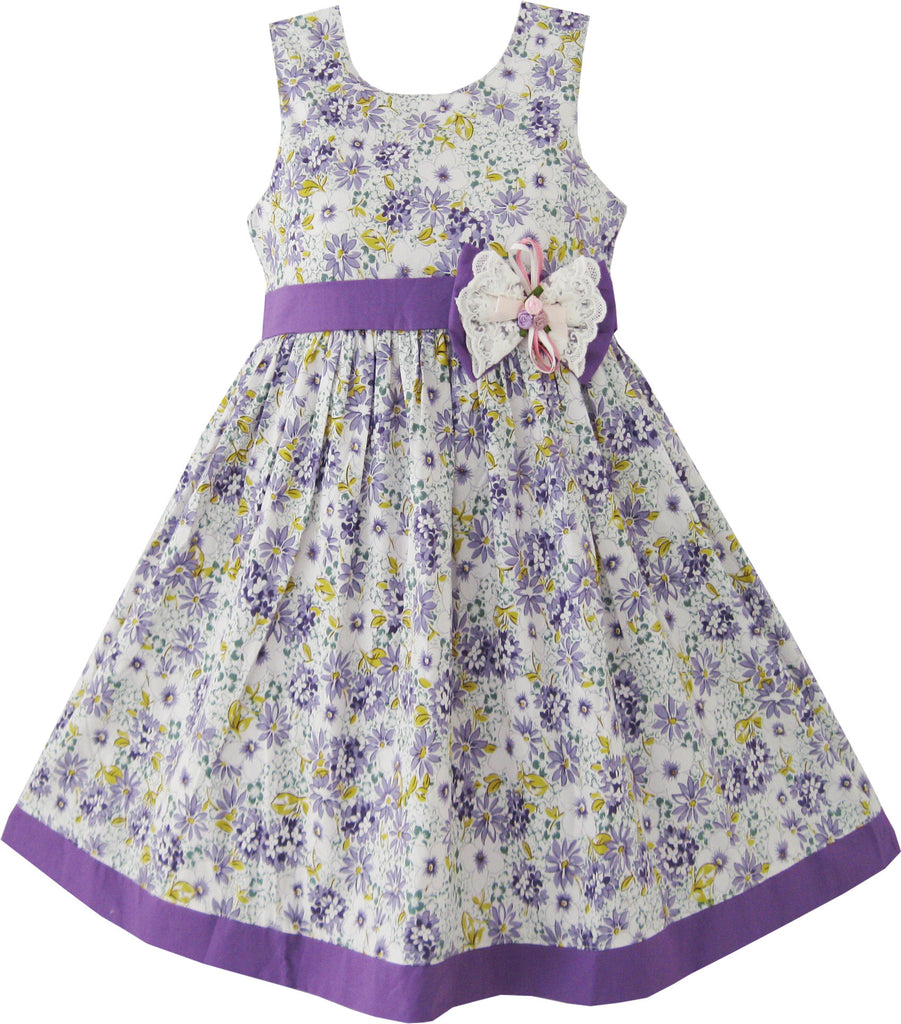Girls Dress Butterfly Purple Wedding Size 2-10 Years