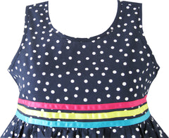 Girls Dress Navy Blue Butterfly Party Princess Size 4-12 Years
