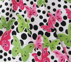 Girls Dress Butterfly Print Dot Green Party Size 2-8 Years