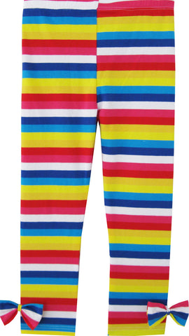 Girls Pants Colorful Striped Legging Butterfly Trousers Children Clothes Size 2-10 Years