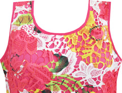 Girls Dress Flower Lace A-lined Party Dancing Size 6-9 Years