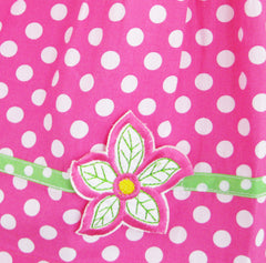 Girls Dress Dot Flower Embroidered Size 2-10 Years