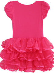 Girls Dress Peach Pink Tulle Tutu Dancing Party Size 2-6 Years