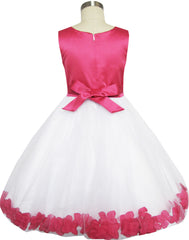 Girls Dress Rose Flower Tulle Wedding Pageant Bridesmaid Size 2-14 Years