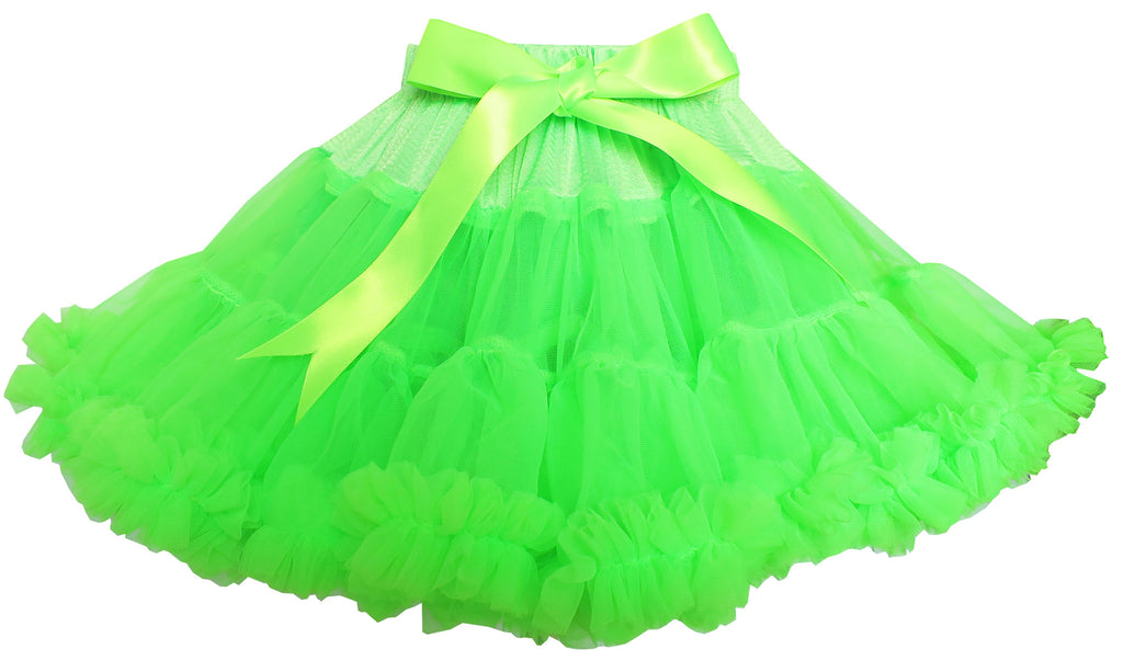 Girls Skirt Tutu Dancing Dress Party Green Shinning Size 2-10 Years