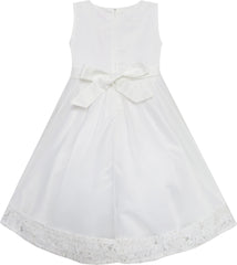 Girls Dress Wedding Pageant Shinning Trimmed Chiffon Party Size 2-10 Years