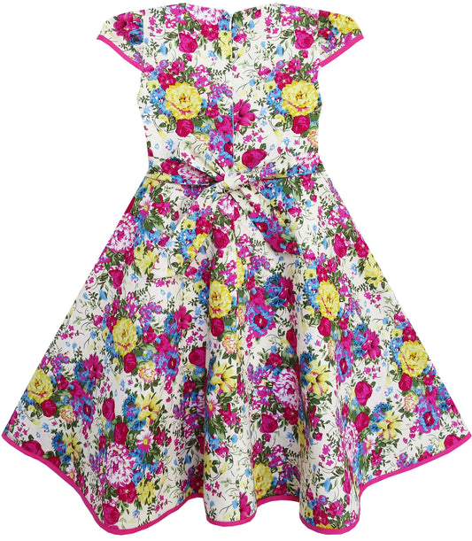 Girls Dress Big Girls Floral Princess Christmas Holiday Size 4-12 Years