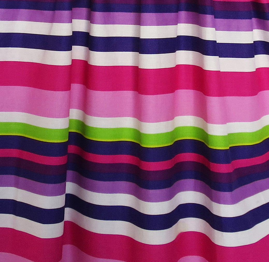 Girls Dress Purple Green White Striped A-Line Girls Dresses Size 3-8 Years