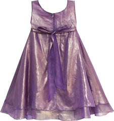 Girls Dress Shinning Satin Tulle Halloween Party Flower Size 4-14 Years