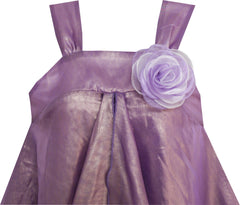 Girls Dress Shinning Satin Tulle Halloween Party Flower Size 4-14 Years