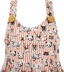 Girls Dress Halloween Panda Cat Elephant Goose Heads Size 4-8 Years