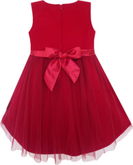 Girls Dress Princess Worsted Winter Christmas Hat Lace Red Size 4-10 Years