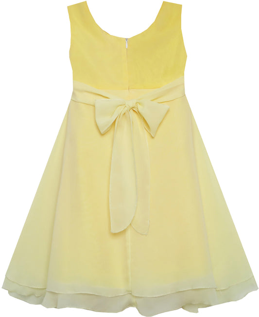 Girls Dress Sleeveless Halter Flower Multi Layer Chiffon Size 3-14 Years