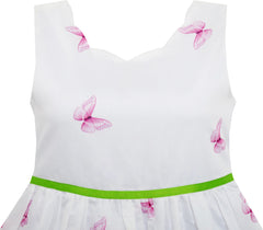 Girls Dress Flower Petal Summer Sundress Butterfly Size 4-12 Years