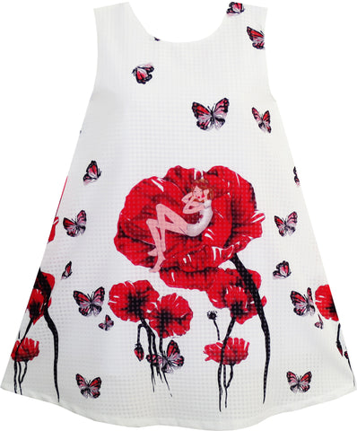 Girls Dress Little Girl Sleep In Flower Pattern Butterfly Size 1-16 Years