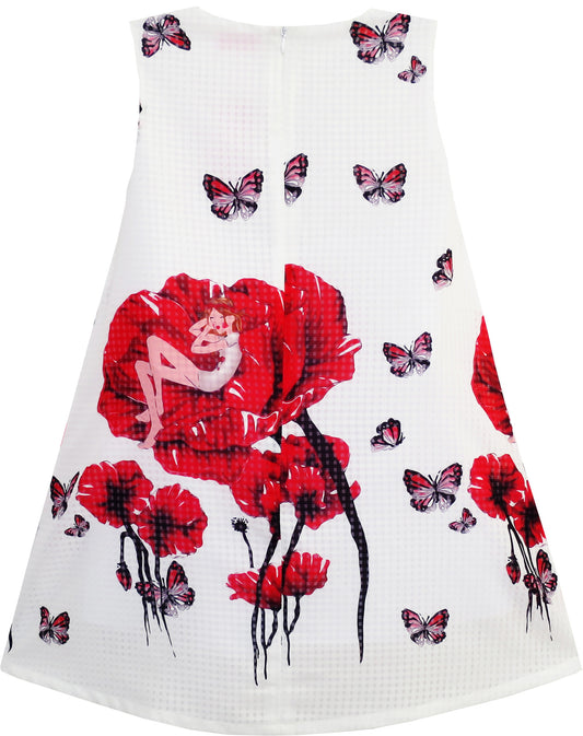 Girls Dress Little Girl Sleep In Flower Pattern Butterfly Size 1-16 Years