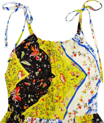Girls Dress Spaghetti Strap Midi Mosaic Flower Beach Party Size 7-14 Years