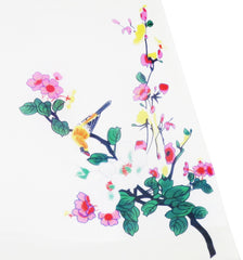 Girls Dress Retro Chinese Drawing Style Bird Floral Tree Beach Size 7-14 Years