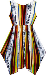Girls Dress Striped Hanky Hem Party Holiday Summer Size 7-14 Years