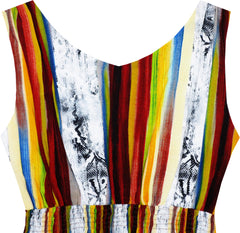 Girls Dress Striped Hanky Hem Party Holiday Summer Size 7-14 Years