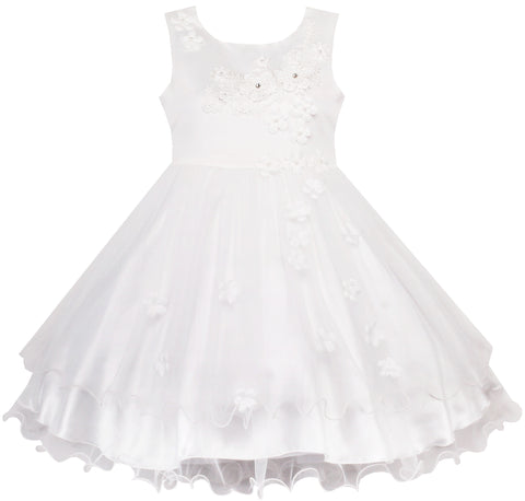 Flower Girls Dress Wedding Pageant Bridesmaid Gown Size 3-12 Years