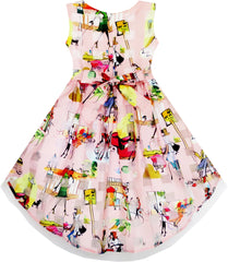 Girls Hi-Lo Dress Checkered Tulle Pearl Necklace Princess Pageant Size 4-14 Years