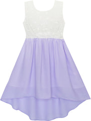 Girls Dress Dimensional Butterfly Chiffon Hi-lo Party Size 7-14 Years