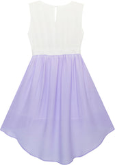 Girls Dress Dimensional Butterfly Chiffon Hi-lo Party Size 7-14 Years