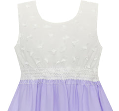 Girls Dress Dimensional Butterfly Chiffon Hi-lo Party Size 7-14 Years