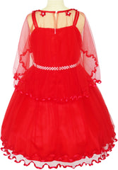 Flower Girls Dress Pearl Belt Pageant Wedding Party Size 3-14 Years
