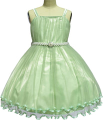 Flower Girls Dress Pearl Belt Pageant Wedding Party Size 3-14 Years