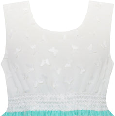 Girls Dress Hi-lo Maxi Chiffon Lace Polka Dot Necklace Party Size 7-14 Years