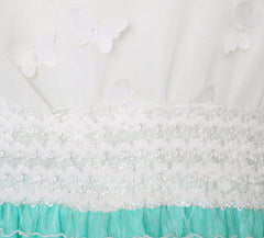 Girls Dress Hi-lo Maxi Chiffon Lace Polka Dot Necklace Party Size 7-14 Years