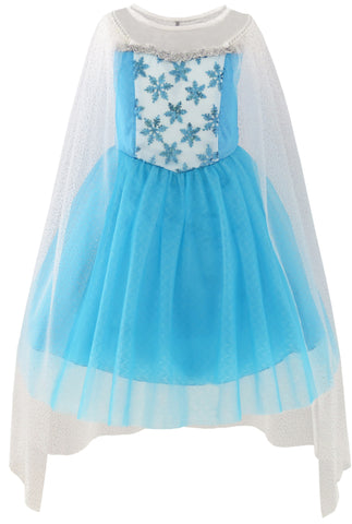 Girls Dress Elsa Princess Costume Party Birthday Size 3-12 Years