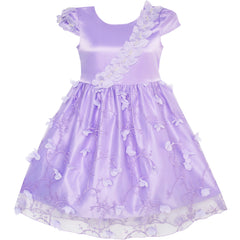 Flower Girls Dress Butterfly Party Wedding Bridesmaid Dress Size 4-10 Years