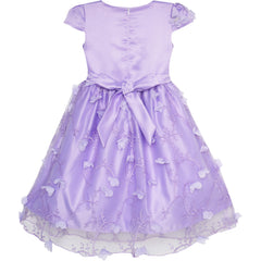 Flower Girls Dress Butterfly Party Wedding Bridesmaid Dress Size 4-10 Years