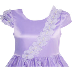 Flower Girls Dress Butterfly Party Wedding Bridesmaid Dress Size 4-10 Years