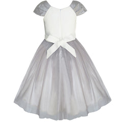Flower Girls Dress Dimensional Flower Wedding Party Pageant Size 7-14 Years