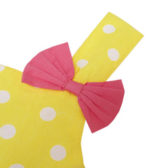 Girls Dress Cartoon Polka Dot Bow Tie Summer Size 2-8 Years