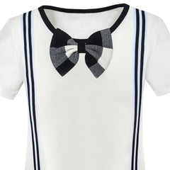 Girls Dress School Check Suspender Skirt Size 4-12 Years