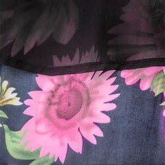 Girls Dress Chiffon Pink Sunflower Cold Shoulder Maxi Dress Size 5-12 Years