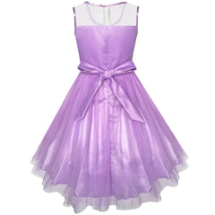 Girls Dress Yellow Dimensional Flower Bridesmaid Wedding Dress Size 5-12 Years