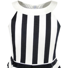 Girls Dress Ocean Sailboat Print Striped Halter Dress Size 6-14 Years